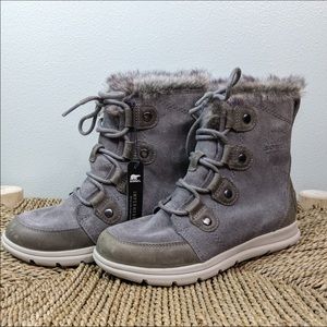 SOLD Sorel Women's Explorer Joan Waterproof Faux Fur Lace Up Winter Boots